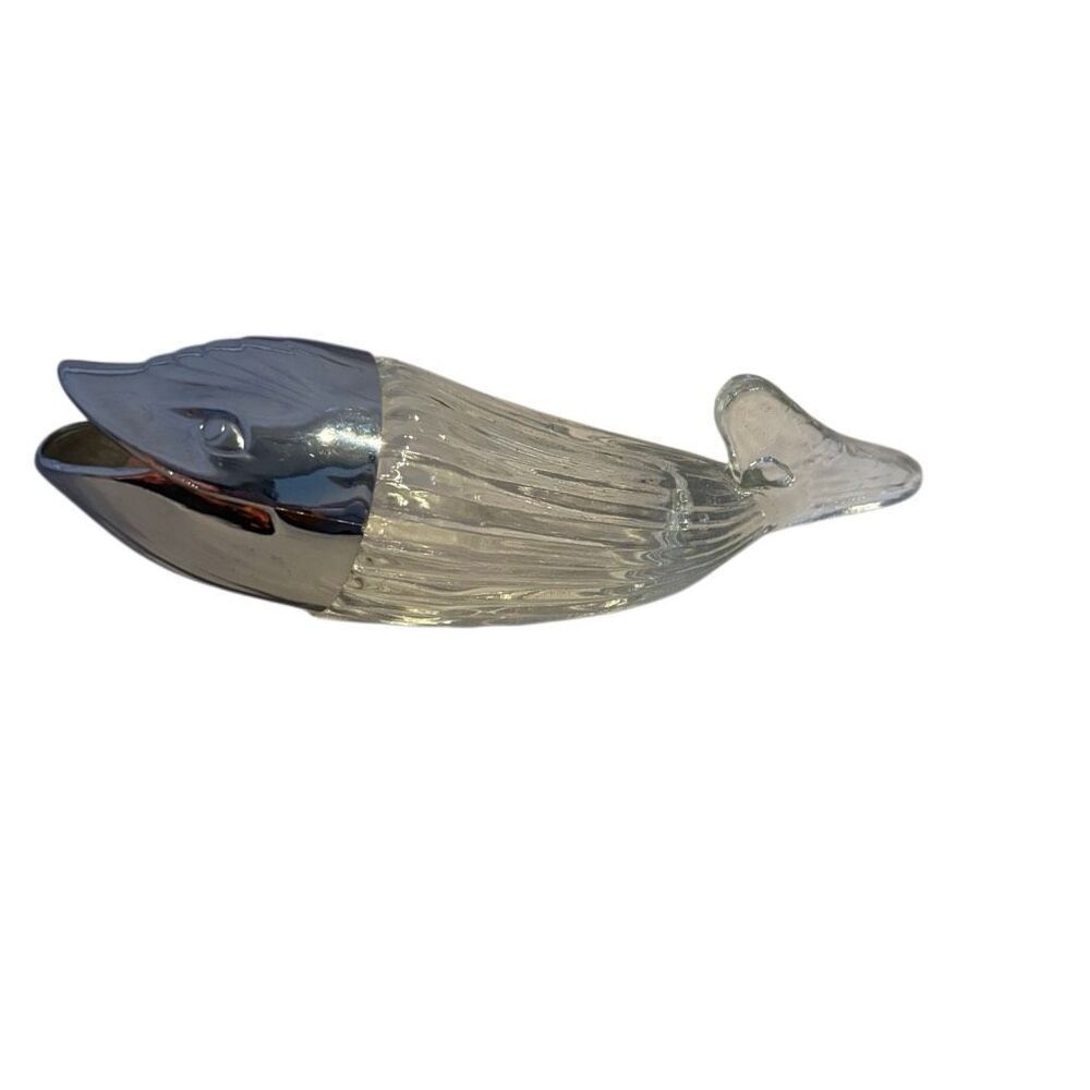 Vintage German Glass Nuss Wal Nut Whale Peanut Dispenser